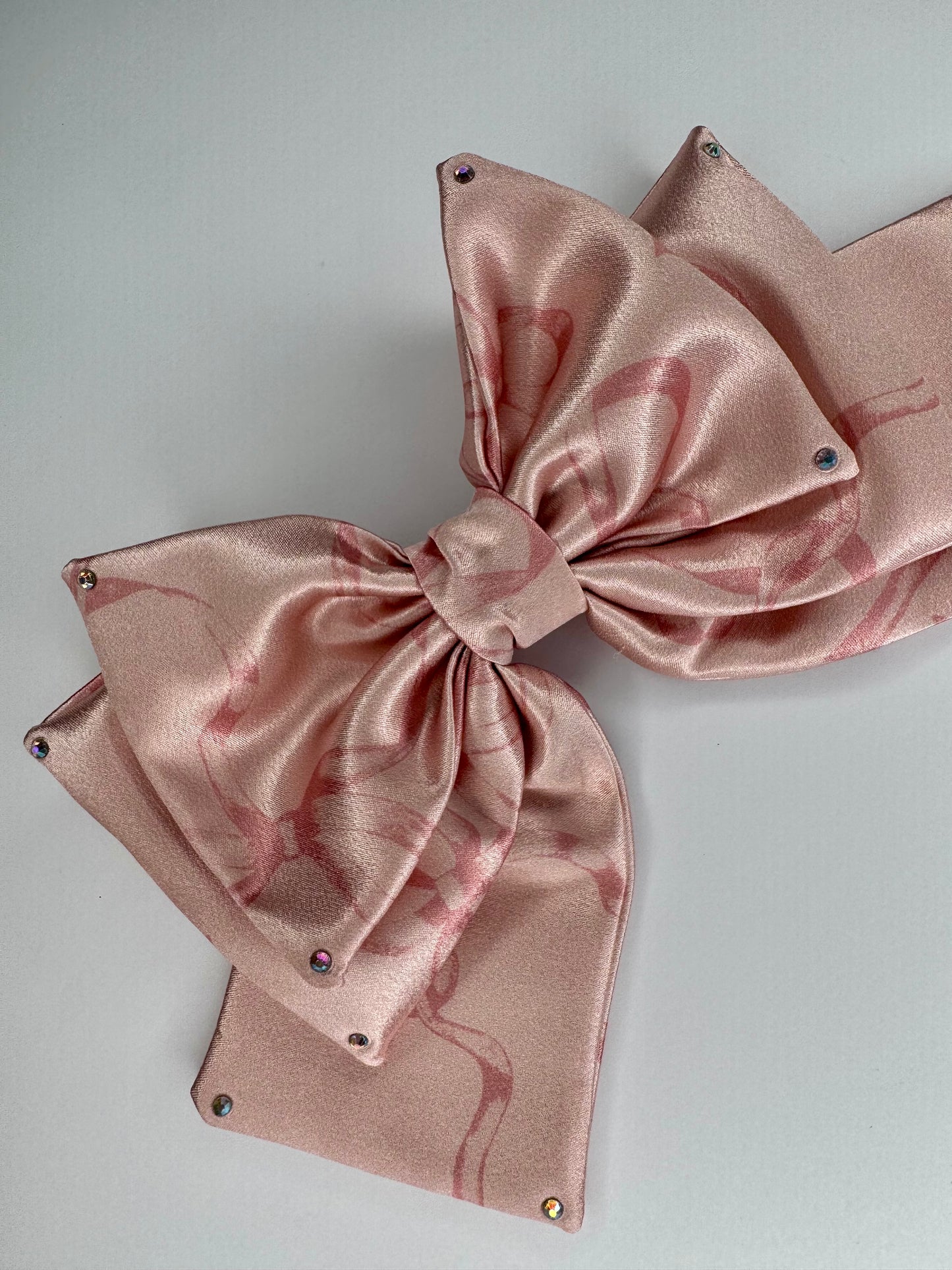 Pink Tonal Bows Charmeuse