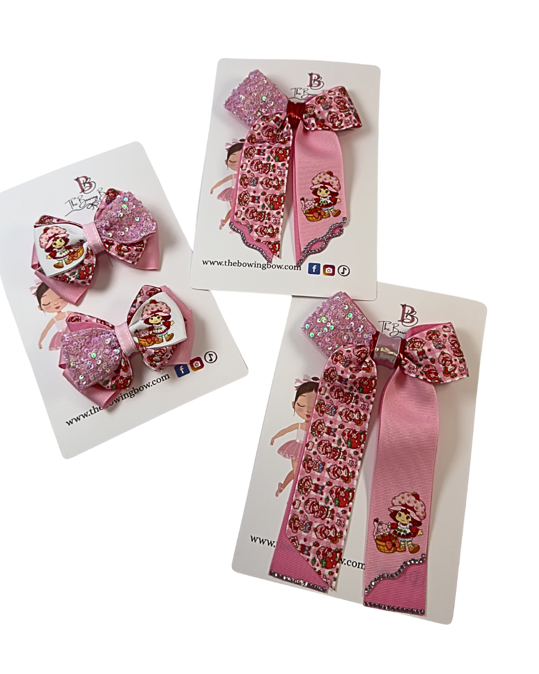 Strawberries and Sequins Hair Bow