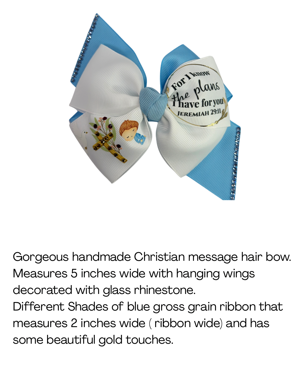 Christian Inspirational Hair Bow