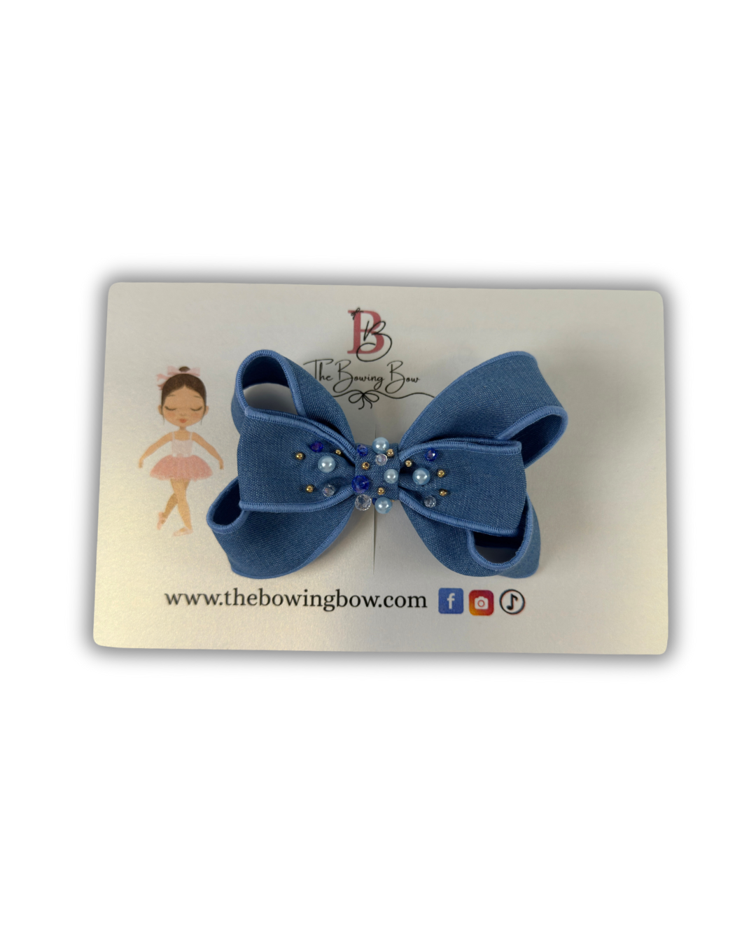 Denim Sapphire Bow