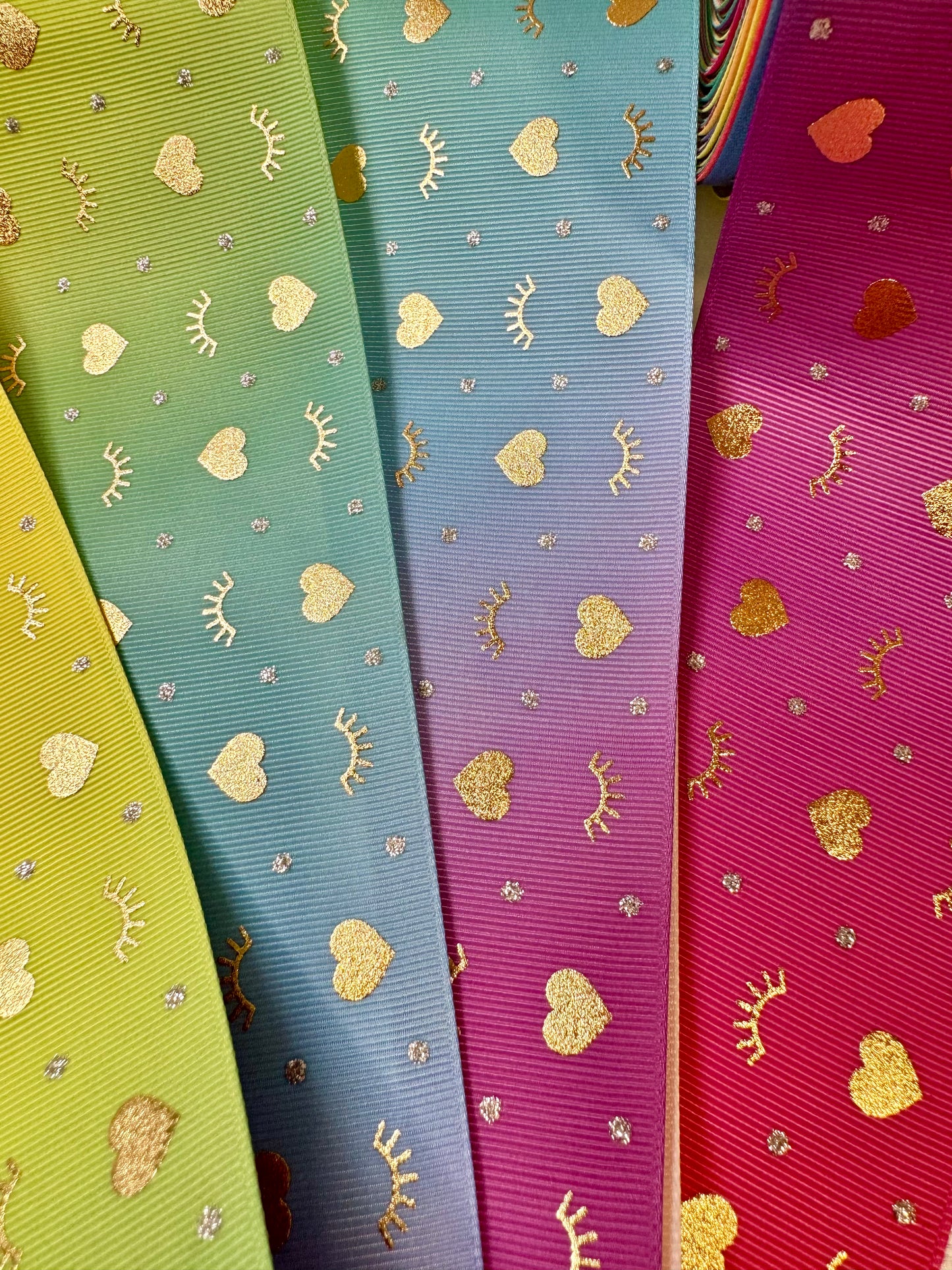 Holographic 3 in grossgrain Ribbon