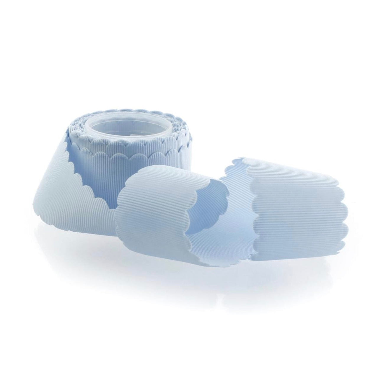 Scalloped light blue wavy Edge