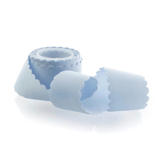 Scalloped light blue wavy Edge
