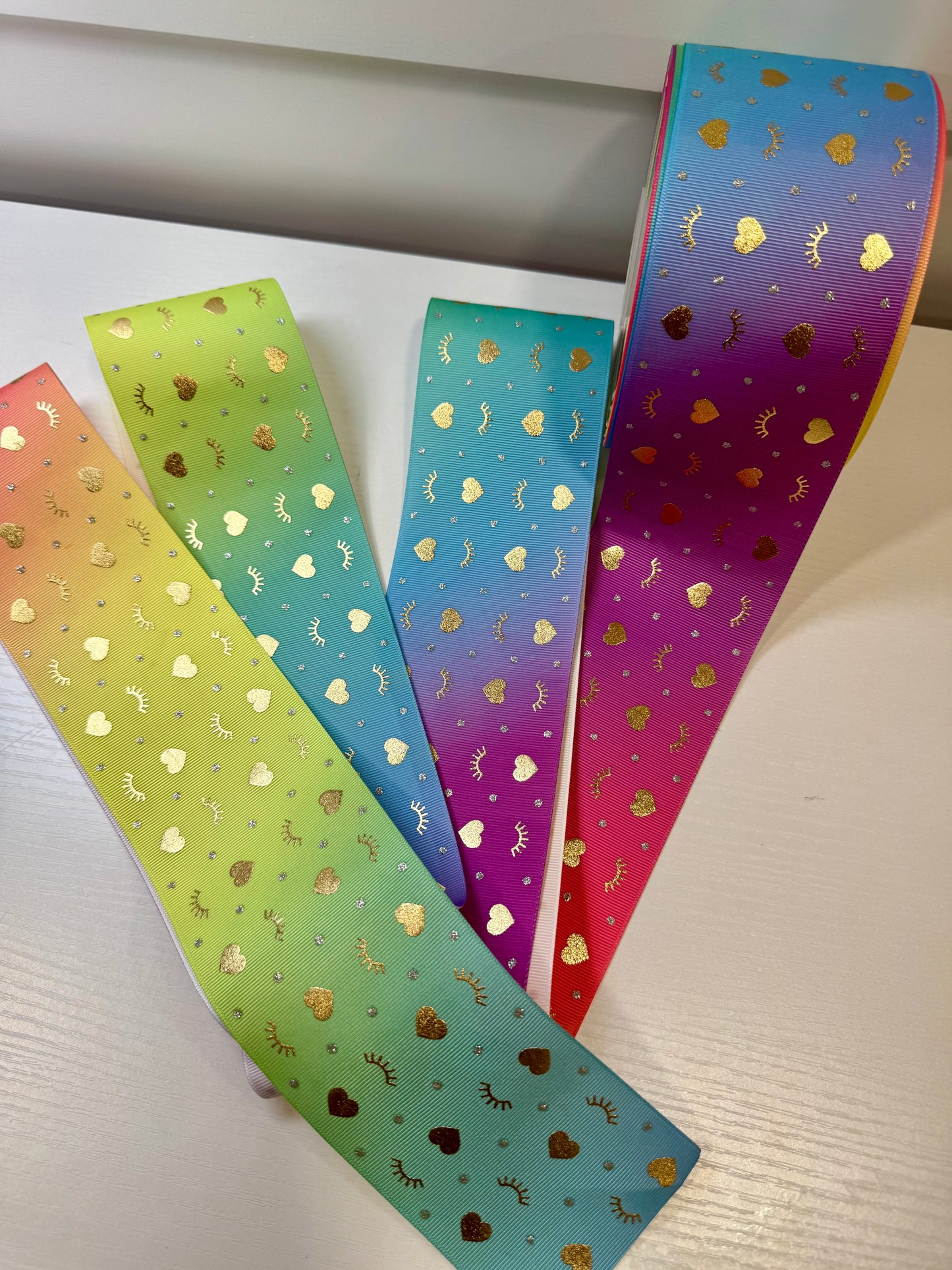 Holographic 3 in grossgrain Ribbon