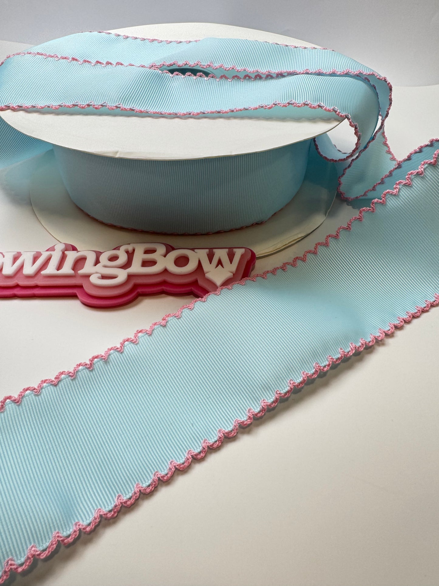 Moonstitch ribbon blue topaz/pink Edge