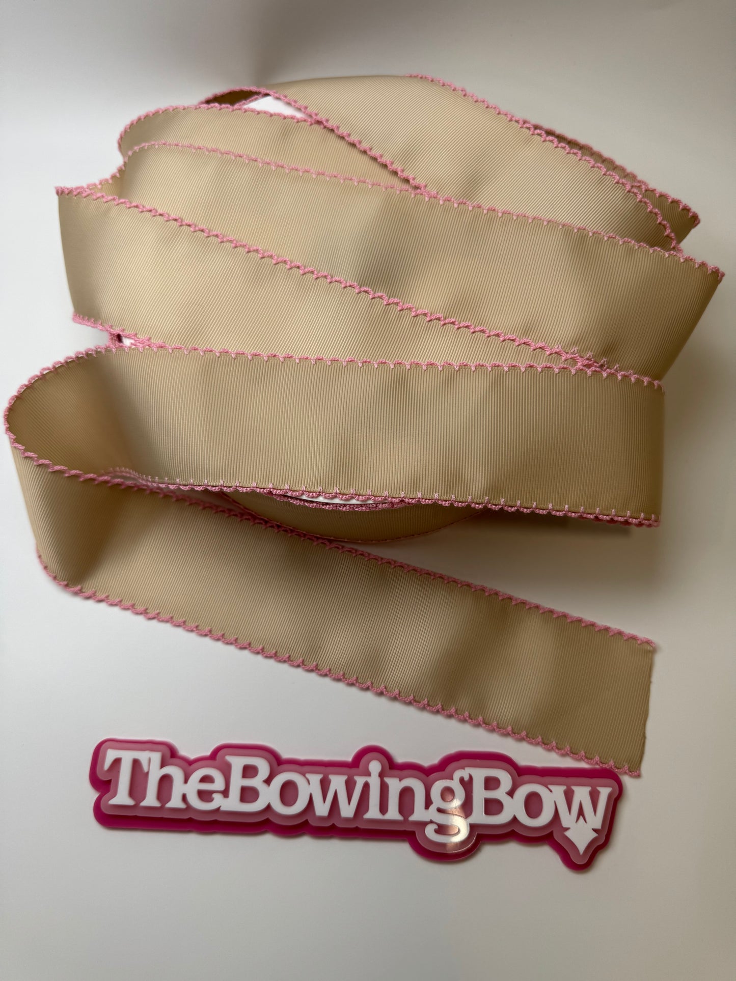 Moonstitch ribbon tan color