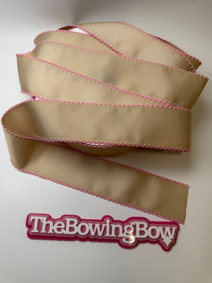 Moonstitch ribbon tan color