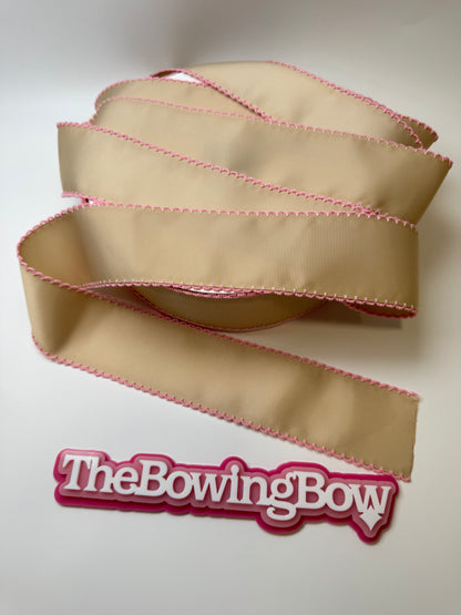 Moonstitch ribbon tan color