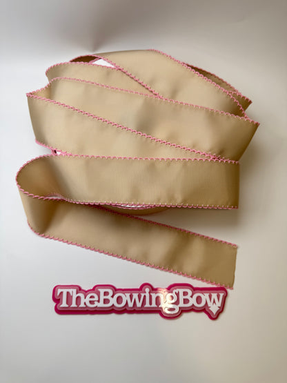 Moonstitch ribbon tan color