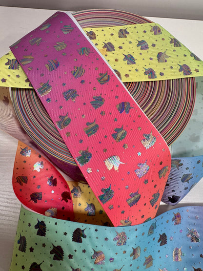 Holographic 3 in grossgrain Ribbon