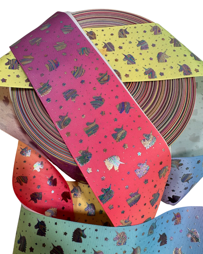 Holographic 3 in grossgrain Ribbon
