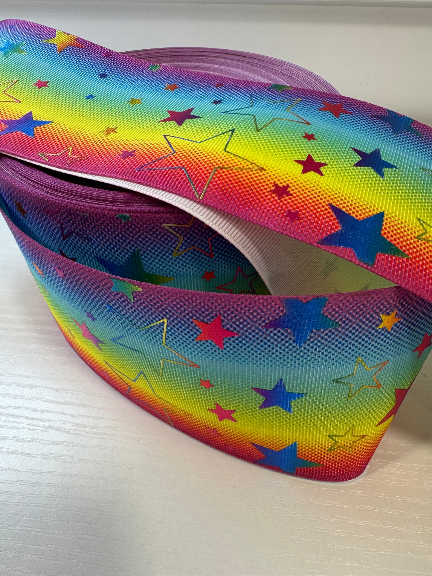 Holographic 3 in grossgrain Ribbon