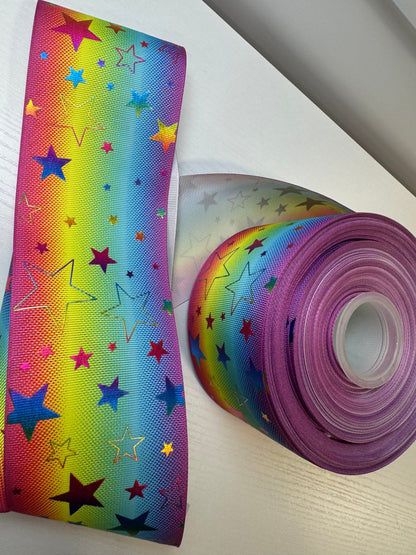 Holographic 3 in grossgrain Ribbon