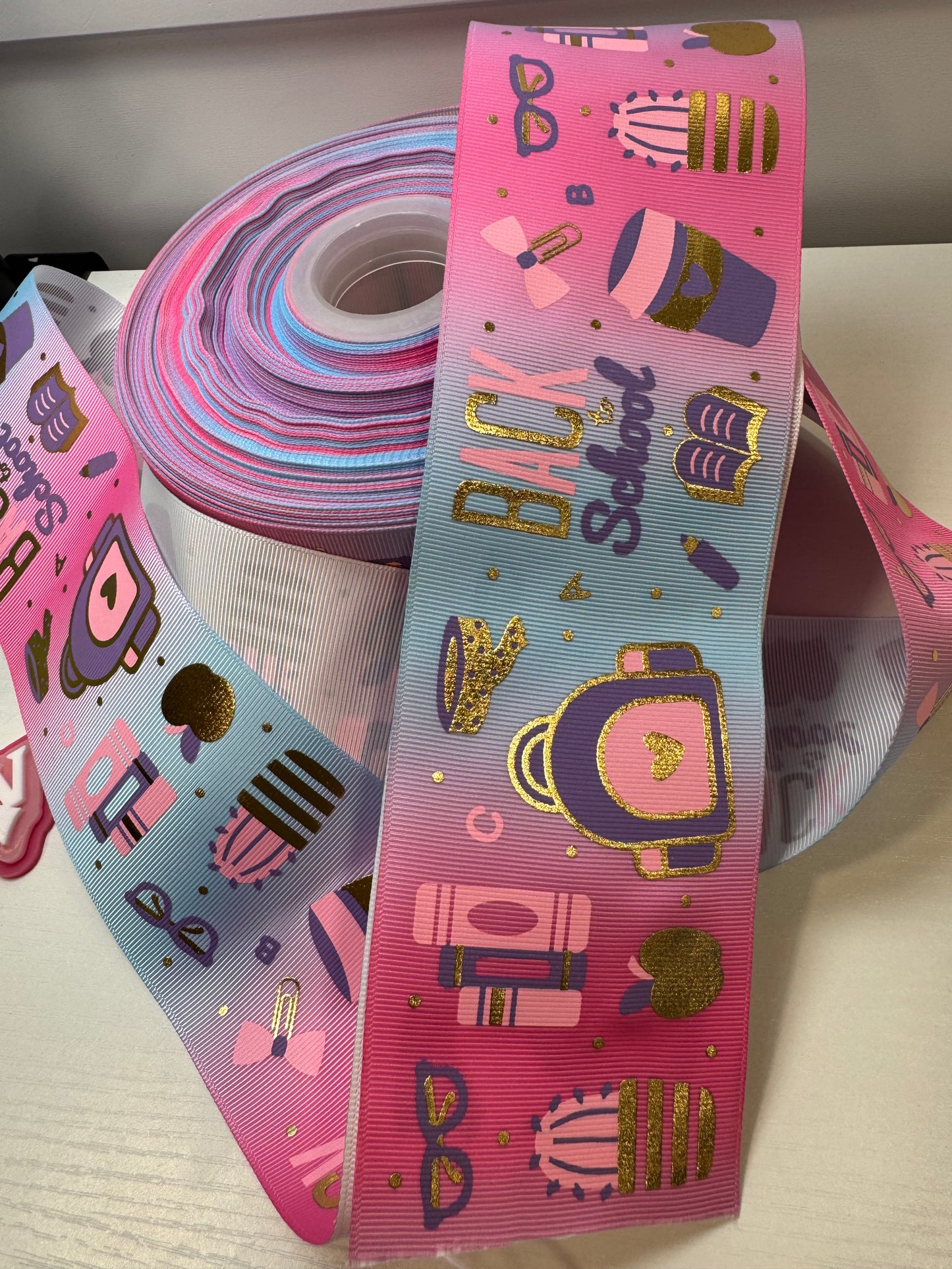 Holographic 3 in grossgrain Ribbon