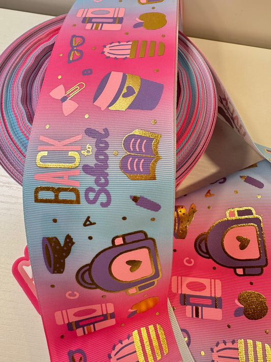 Back to SchoolHolographic 3 in grossgrain Ribbon (Copy 4)