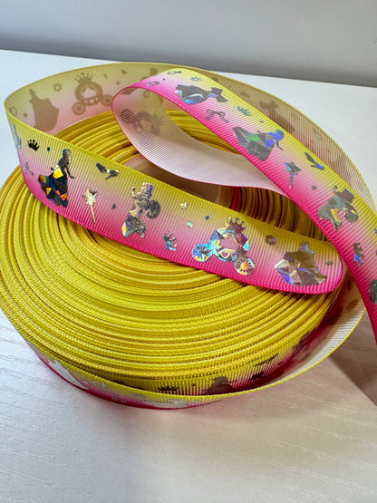 Holographic 1 in grossgrain ribbon