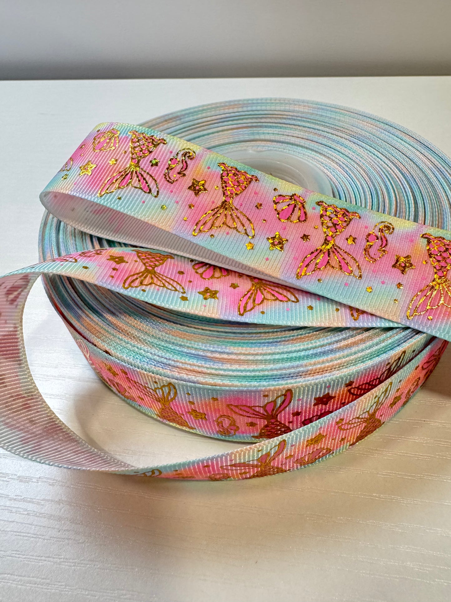 Holographic 1 in grossgrain ribbon