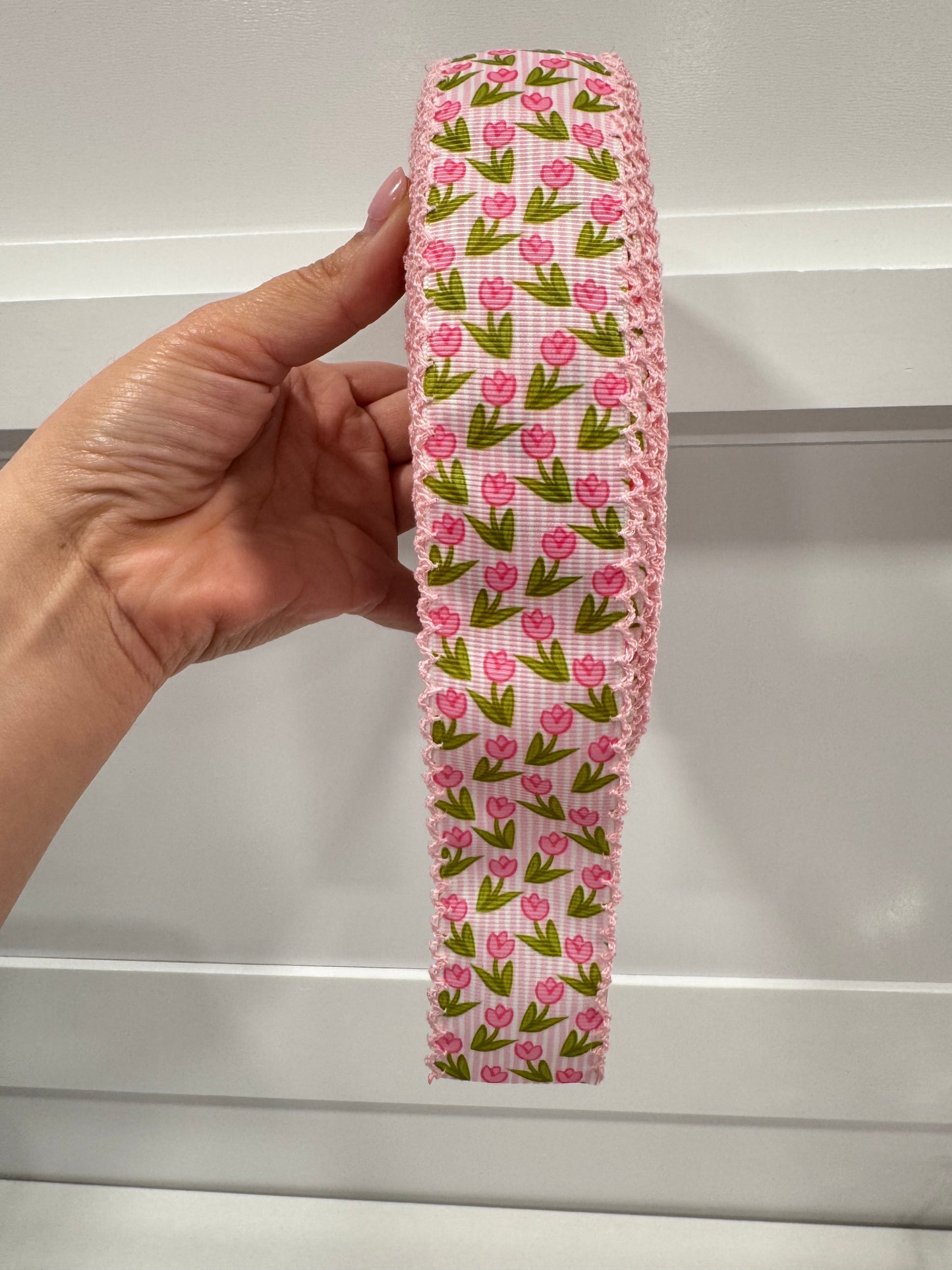 Moonstitch Printed Ribbon 1.5 IN Tulips