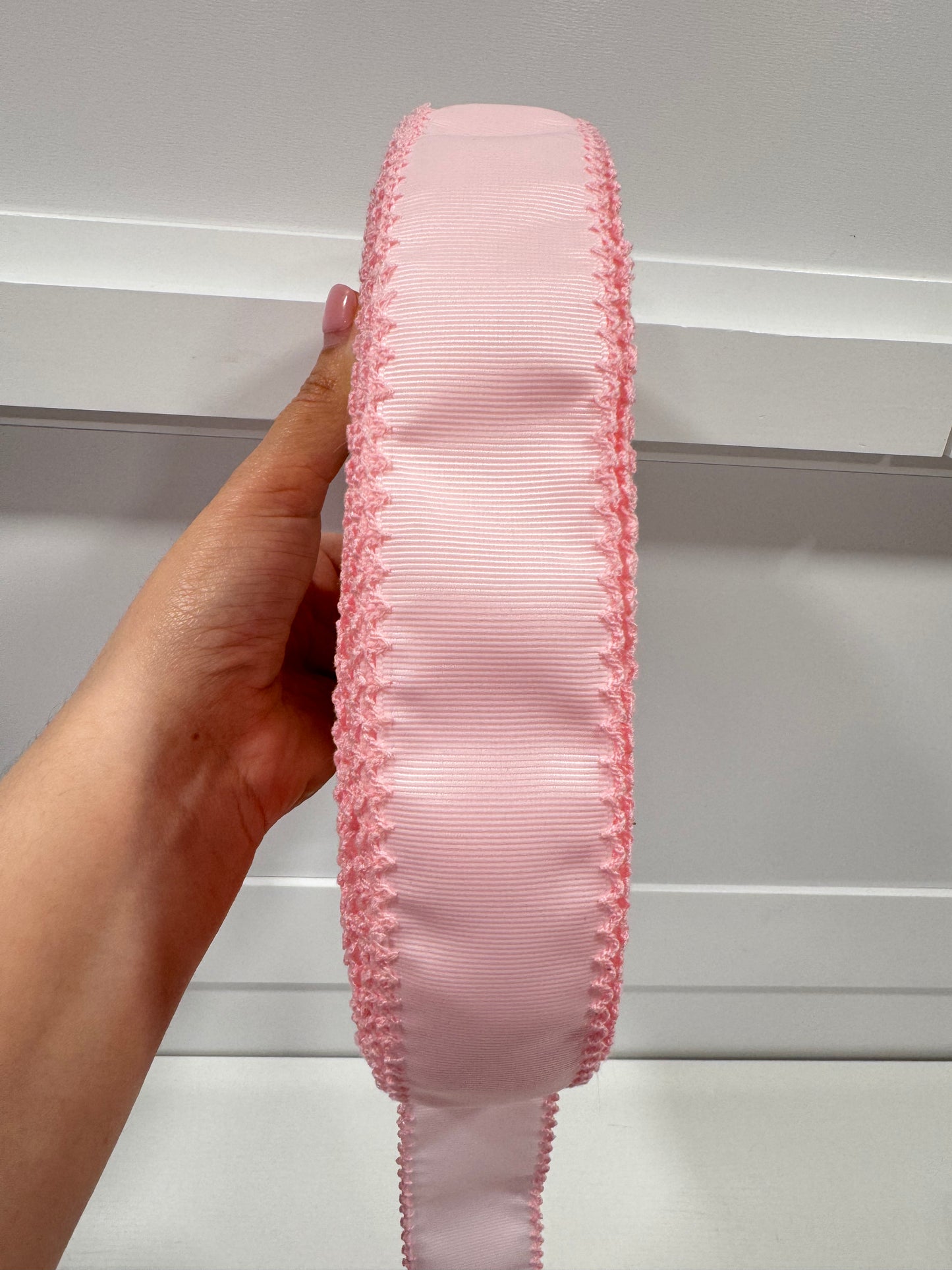 Moonstitch ribbon 1.5 IN.powder Pink with Powder Pink #117