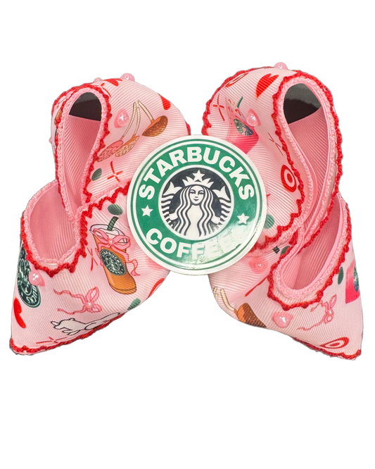 Hair Bow Extra Large Buck with acrylic Center (Measures 6 In)