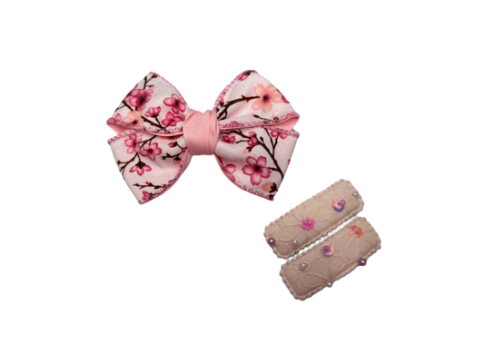 Cherry Blossom Glow Hair Bow Set