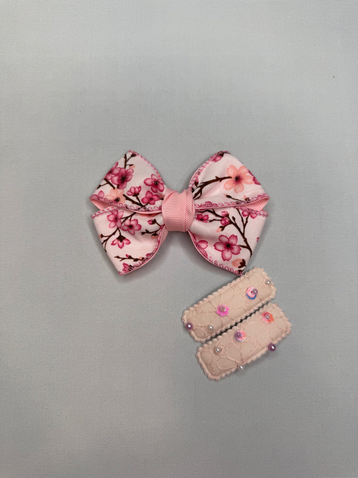 Cherry Blossom Glow Hair Bow Set