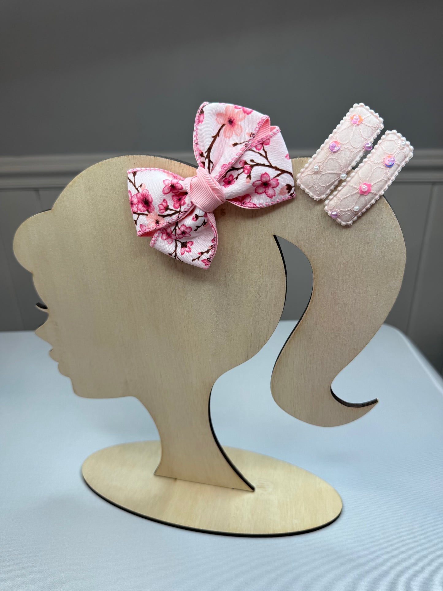 Cherry Blossom Glow Hair Bow Set