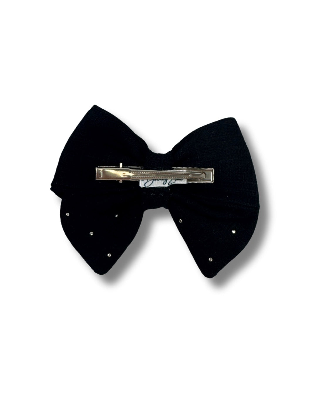 Linen Pearl Hair Bow (Small)