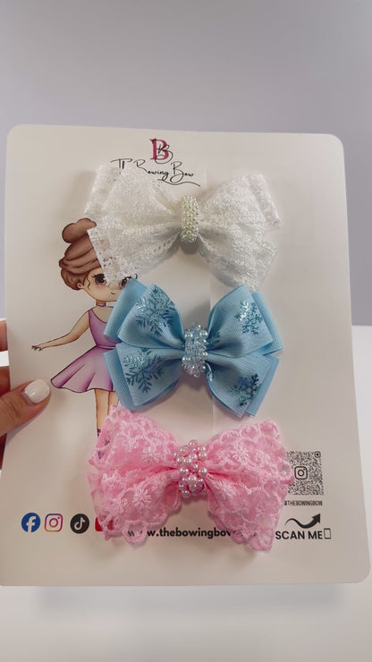 Lace Bow Set Trio