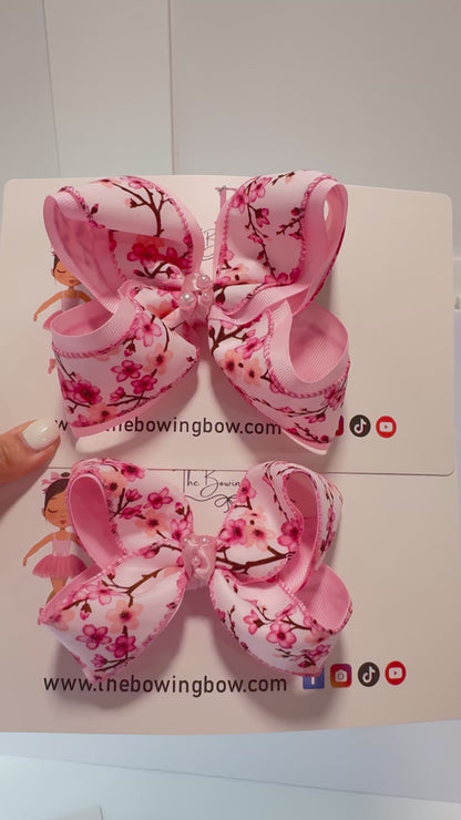 Cherry Blossom Boutique Style Hair Bow