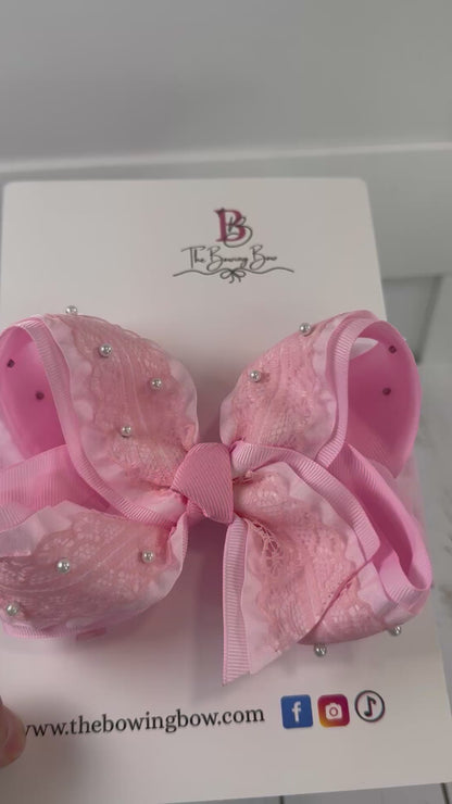 Pink Boutique lace and pearls