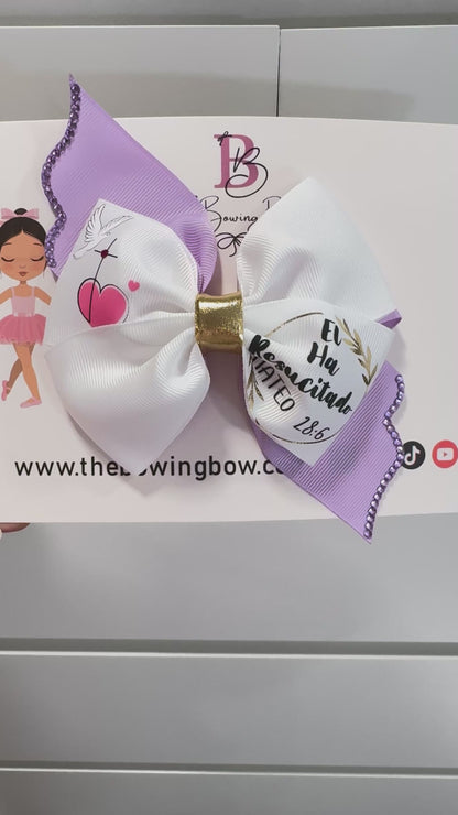 Christian Hair Bow (He is Risen)