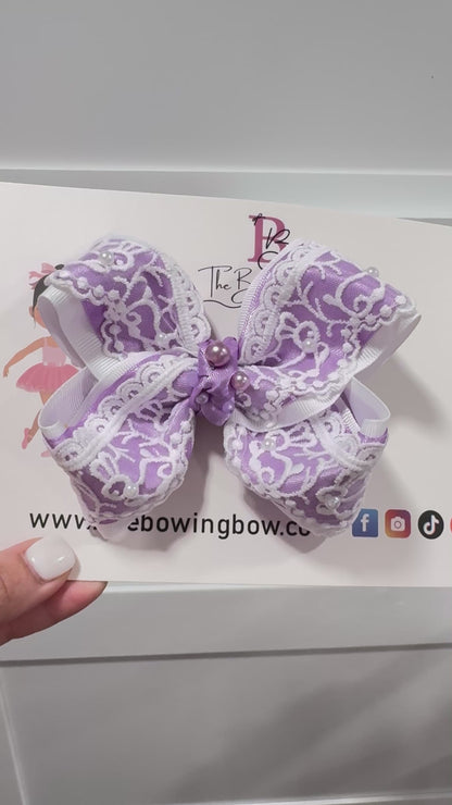 Bunny Lace Hair Bow