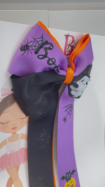 Spooky Cute Halloween Hair Bow - Ghost & Pumpkin Edition