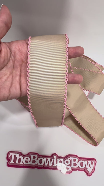 Moonstitch ribbon tan color