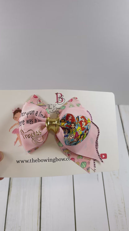 Princess club hair bow