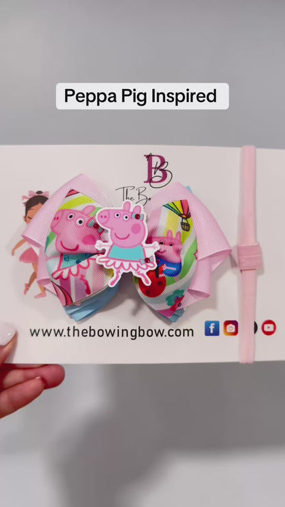 Pink ballerina hair bow