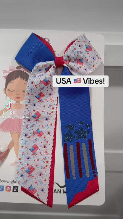 United States Of America Celebration Hair Bow
