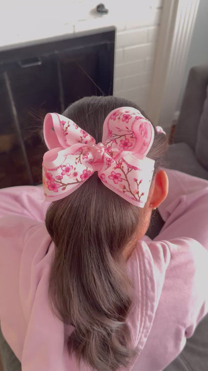 Cherry Blossom Boutique Style Hair Bow