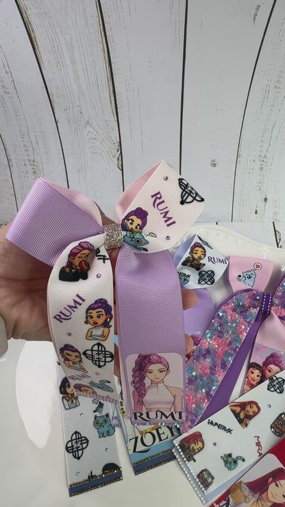 Long Tale Purple Hair Bow