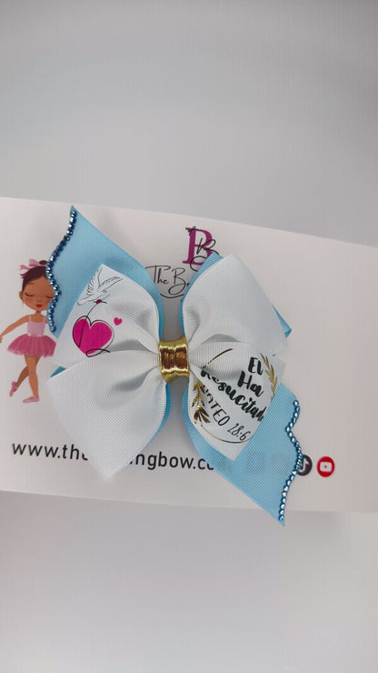 Christian Hair Bow (He is Risen)