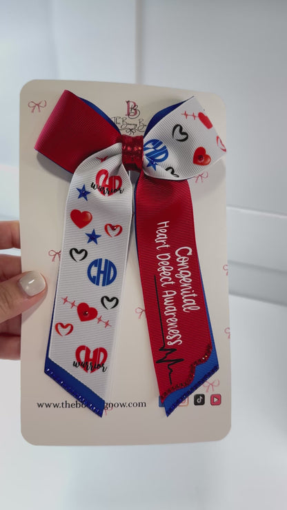 Congenital Heart warrior Hair Bow